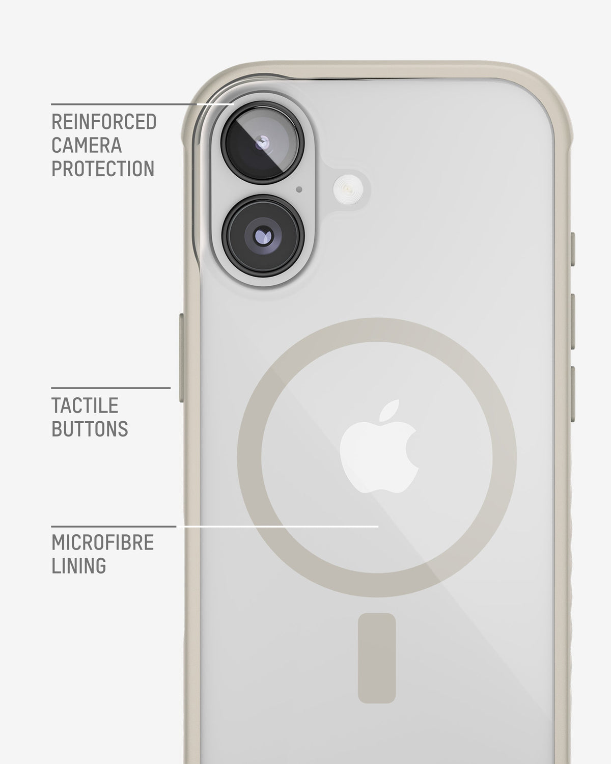 Protective Clear Phone Case Stone - Clarity MagSafe