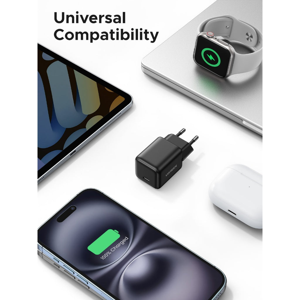 UGREEN Charger USB-C GaN Fast 30W EU Black