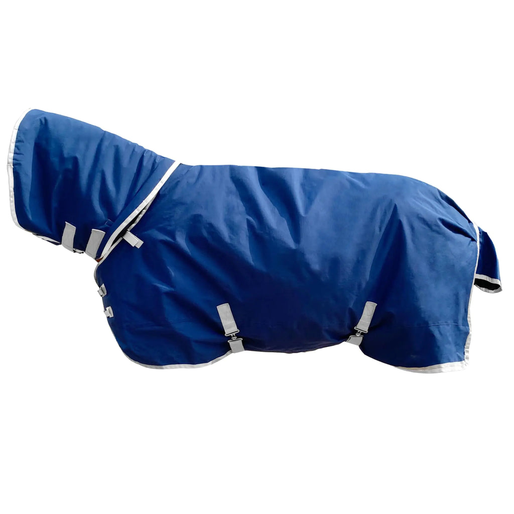 1200D Winter Waterproof Horse Trunout Blanket 340g Warm Cotton Filling Liner with Turnout Neck Cover Detachable Medium Weight Waterproof Horse Blanket (Back Length 81 inch / 155 CM)