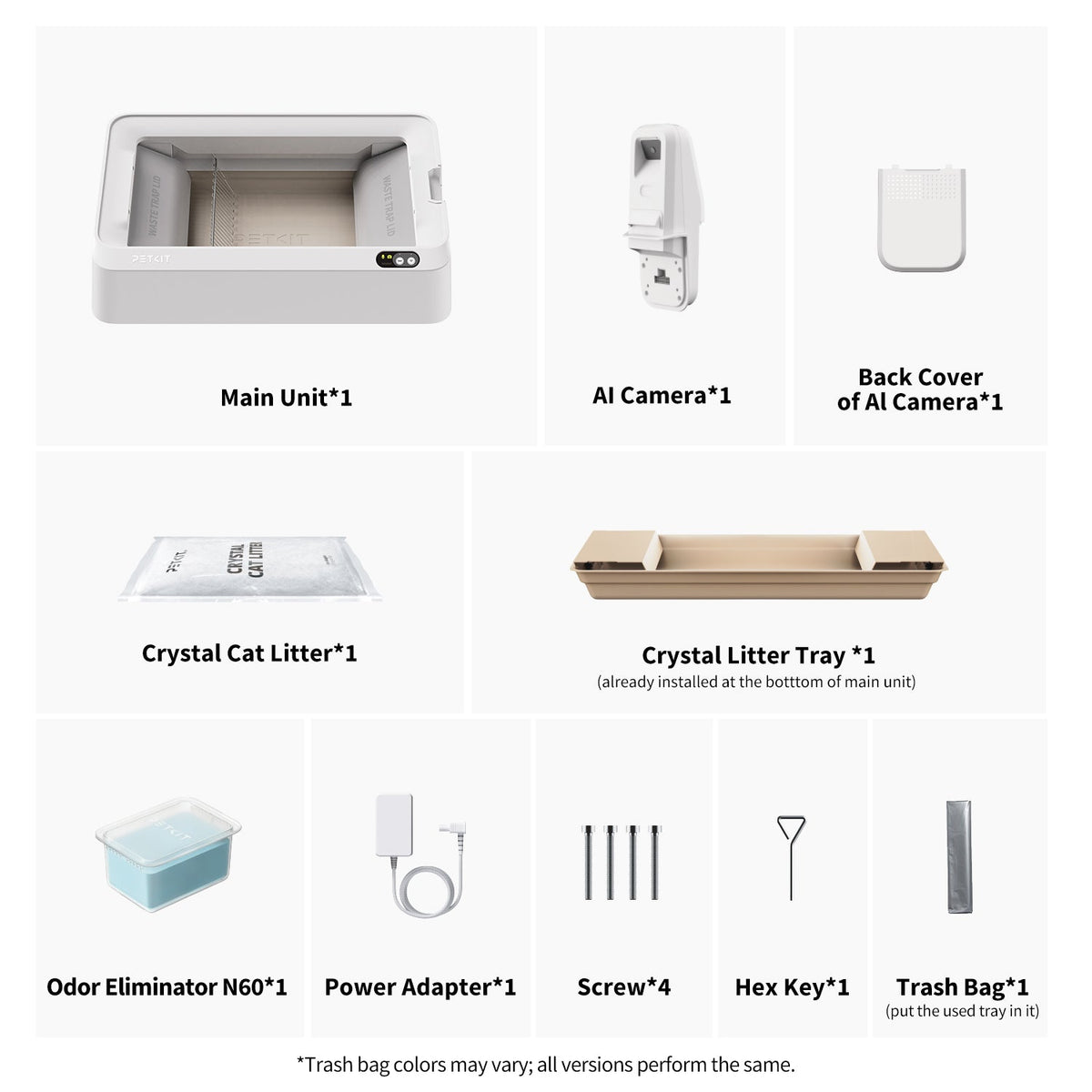 Purobot Crystal Duo Automatic Cat Litter Box with Camera