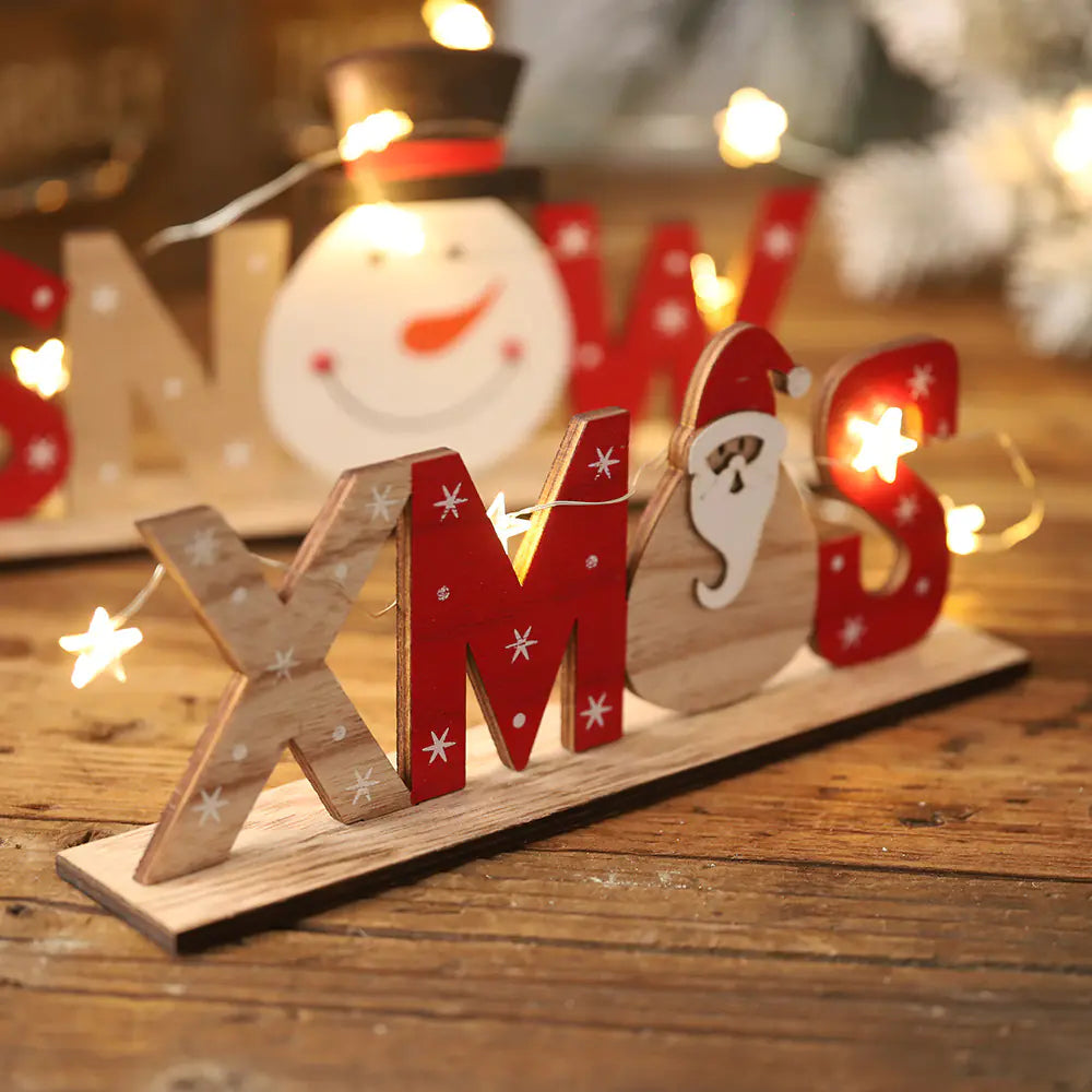 Festive Wooden Letter Decor