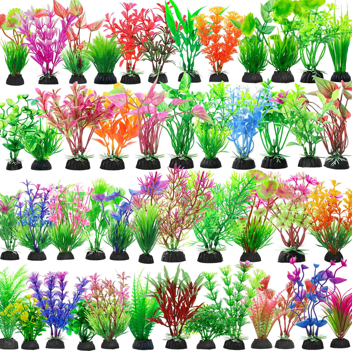 AquaFlora 94-Pack Vibrant Aquarium Plant Decor