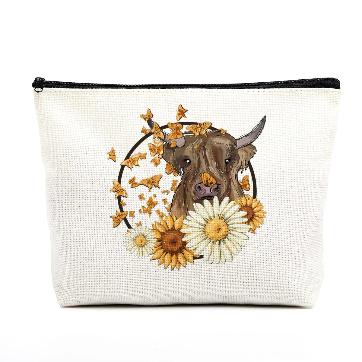 Cow Print Cosmetic Travel Bag